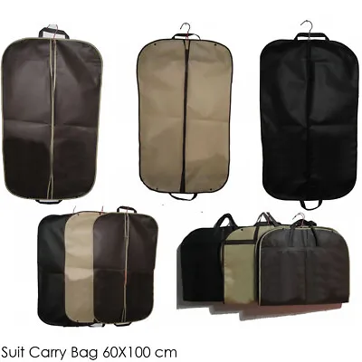 £5.88 • Buy Portable Suit Carry Bag Travel Clothes Dress Carrier Cover Bags 60X100 Cm