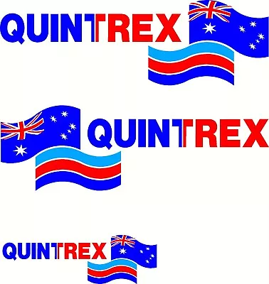 $52.50 • Buy Quintrex Aussie Flag, Side & Back Fishing Boat Mirrored Sticker Decal Set Of 3