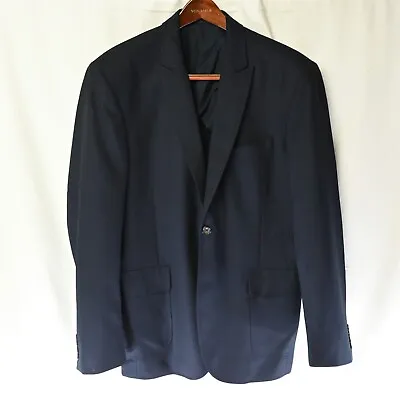 Oobe Brand 48L Navy Blue Peak Lapel 2 Button Blazer Suit Jacket Sport Coat • $74.99