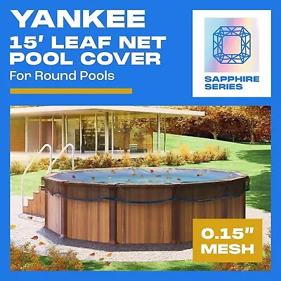 Yankee Pool Leaf Net Cover For 15 Ft Round Pool - Heavy-Duty 0.15” Above-Ground • $53.26