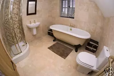 £1.49 • Buy Sample Of Premium Light Filled Travertine Wall & Floor Tiles 