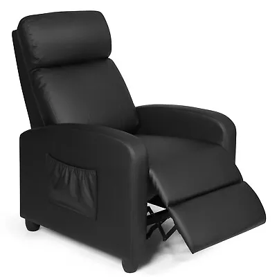 Modern Upholstered Recliner Armchair Sofa Lounge Chair Adjustable Backrest Home • £129.95