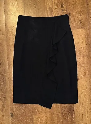 New! J. Crew Black Cascade Ruffle Pencil Skirt! 4 • $16.99