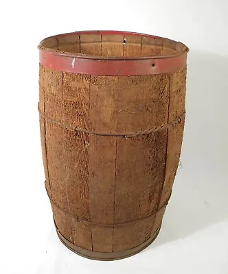 Vintage Wooden Nail Keg Small Barrell 17  • $34