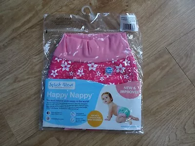 SPLASH ABOUT Girls Pink Happy Nappy Swim Suit Age 12 18 24 MONTHS NEW BNWT • £2.99