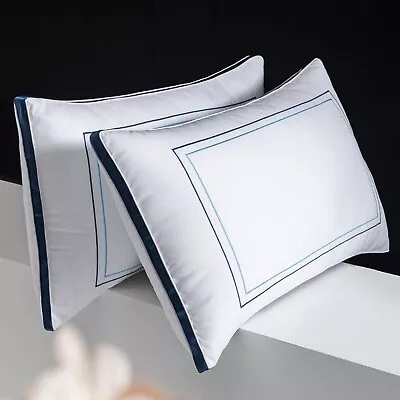 2 Pack Hotel Pillows Comfortable Soft Plush Firm Bed Pillow 1000GSM • $44.99