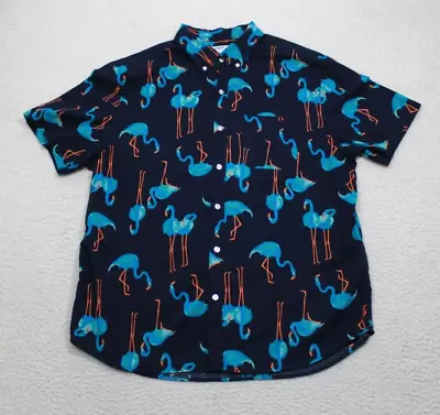 Old Navy Shirt Men's XL Black Flamingo Button Down Bird Casual • $17.99