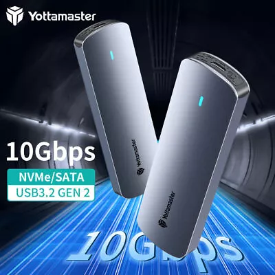 Yottamaster M.2 NVME TO USB 3.2 Enclosure Storage Case Adapter SSD SATA External • $15.99