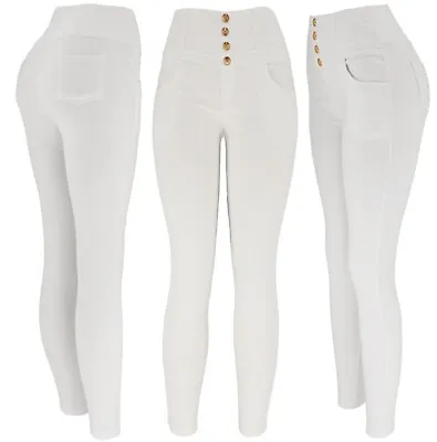 Classic Women's Cotton Blend Waist Jeggings Stretchy Skinny Pants Jeans Leggings • $18.95