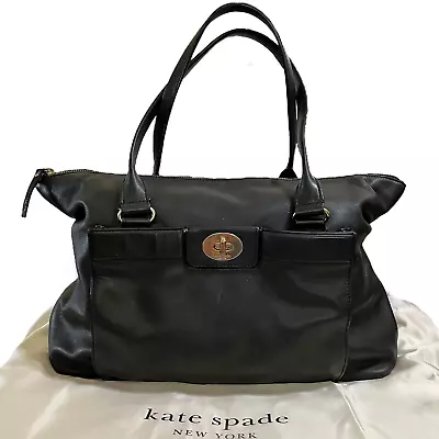 Kate Spade NY Theresa Hampton Road Black Leather Satchel Handbag Purse Bag $448 • £80.74