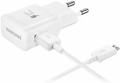 ORIGINAL SAMSUNG FAST CHARGER PLUG &CABLE FOR GALAXY S8 S8+ S9 S10 & Note 8910 • £3.75