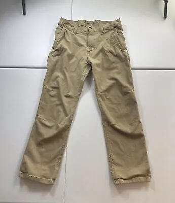 Eddie Bauer Ripstop Work Pants Mens 32x30 Tan Flat Front Casual Hiking Outdoors • $19.95