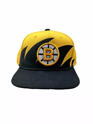 Mitchell And Ness Boston Bruins Sharktooth Stained Snapback Hat • $25