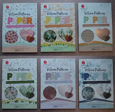 DecoTime Vellum Patterns Paper Semi Transparent Card Making Craft Scrapbooking • £8.49