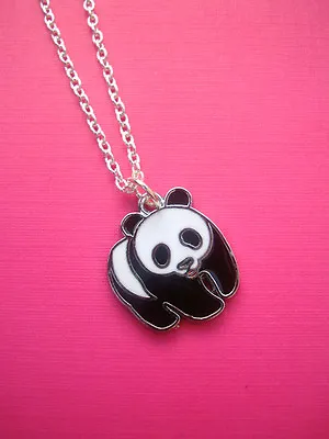 Funky Panda Necklace Kitsch Black White Bear Cute Sweet Kawaii Animal Xmas Gift  • £5