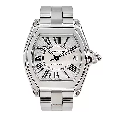 Cartier Roadster Men's 39mm Large Automatic Watch  Ref. -W62025V3- Silver Dial • $2895