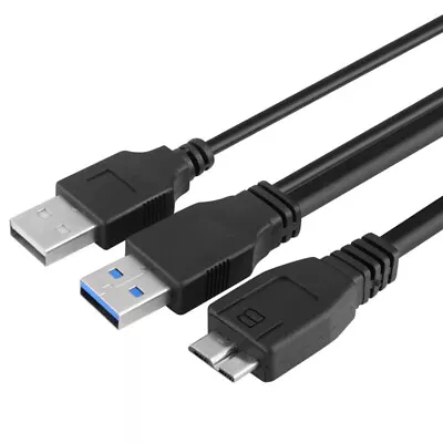 USB 3.0 A Male To Micro USB 3 Y Cable With USB Power Connect For 2.5 Mobile HDD • $7.49