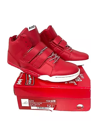 Radii Grey Red Pebble Leather  FM 1080 SJV2 Men's Strap Shoe Size 12 • $52