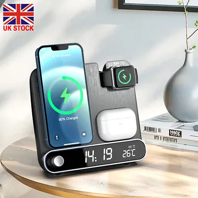 15W Wireless Charger Dock Charging Station For Apple Watch IPhone 13 12 11 XS • £32.59