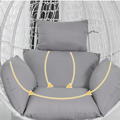 $38.19 • Buy Armrest Hanging Egg Chair Cushion Soft Swing Wicker Chair Seat Pad Padded Home