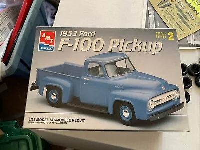 Amt Ertl 1953 Ford F-100 Pickup Truck 1:25 Scale Model Kit #6487 New In Open Box • $30