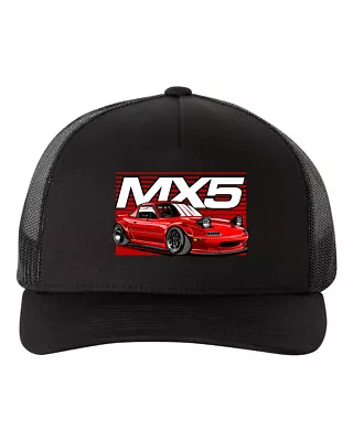 Red Miata MX5 Cartoon Trucker / Dad Hat Cap JDM Cars • $19.99