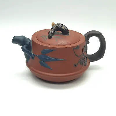 Chinese Yixing Zisha Pottery Clay Teapot Squirrel On Lid • £30