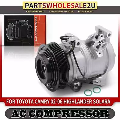 AC Compressor With Clutch For Toyota Camry Highlander Solara L4 2.4L 8831006090 • $130.99