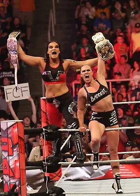 RONDA ROUSEY & SHAYNA BASZLER 8x10 COLOR PHOTO ROH ECW WWE NXT AEW IMPACT 28 • $7.96