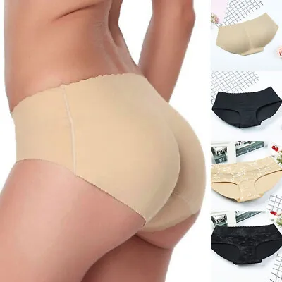 Women's Buttock Padded Underwear Shapewear Bum Butt Lift Enhancer Brief Panties • £6.95