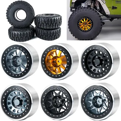 1/2/4PCS 2.9  Metal Beadlock Wheel Rims Tire For Axial SCX6 1/6 RC Crawler Car • £28.84