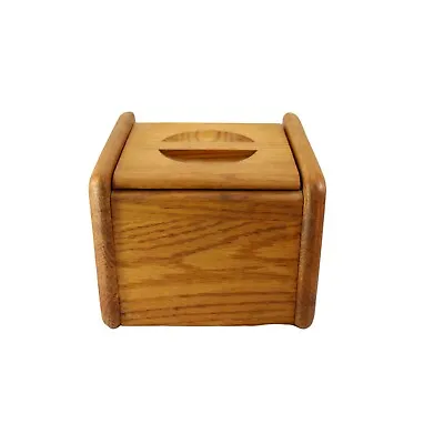 Wooden Recipe Box Vintage 1980s Oak ? 89995 • $21.25