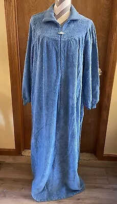 Leisure Life 100% Cotton Chenille Vintage Womens Bath Robe Sz Large • $30