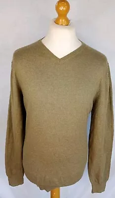 Musto V Neck Jumper Mens Large Cotton Merino Wool Blend Genuine Freepost  • £12.99