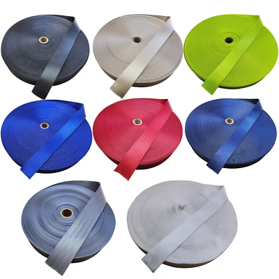 £2.49 • Buy Car Seat Belt Webbing 48mm Wide 100% Polyester Satin Finish Sold P/mtr UK Sell