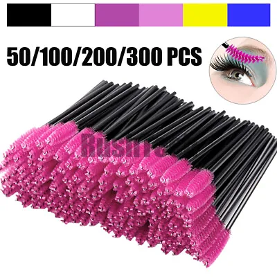 50-500pc Disposable Eyelash Brush Mascara Wands Applicator Eyebrow Brush Makeup✔ • $3.96