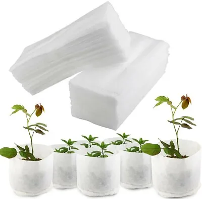 £2.19 • Buy 25pcs Biodegradable Non-Woven Nursery Bags Plant Grow Bag Pouch Pots 8x10CM UK