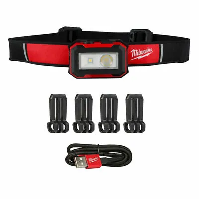Milwaukee 2012R 450 Lm Rechargeable Magnetic Headlamp - Red (2012R) • $35