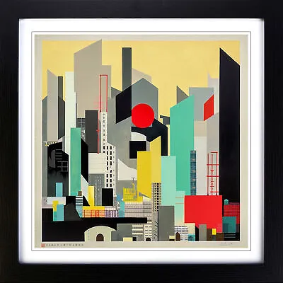 City Of Hong Kong Suprematism No.5 Wall Art Print Framed Canvas Picture Poster • £34.95