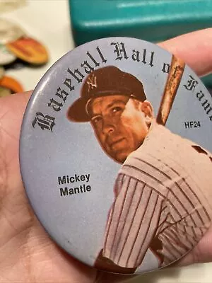 Baseball 1981 Mickey Mantle New York Yankees Hall Of Fame Pinback Button • $19