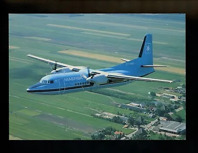 Aviation Airplane Airline Postcard Skyliner 027 Fokker 50 Maersk Air  • $3.99