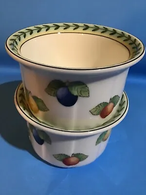 VILLEROY & BOCH FRENCH GARDEN FLEURENCE VILBOFOUR RAMEKIN BOWL S SET Of 2 • $115