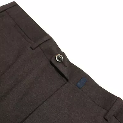 Vigano NWOT Wool Blend Stretch Flat Front Dress Pants Size 54 (~ 36 US) In Brown • $199.99