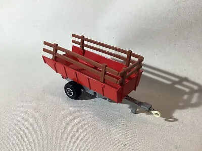 MATCHBOX Super Kings FARM TRAILER With WOODEN RAILS (Used K-35 Lesney England) • £7.99