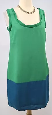 THAKOON For Target Sleeveless Green Blue Color Block Dress Tank Sheath SZ S New  • $39.95