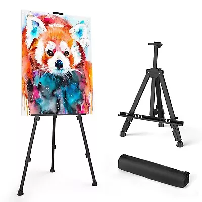 Art Painting Display Easel Stand - Portable Adjustable Aluminum Metal Tripod  • $18