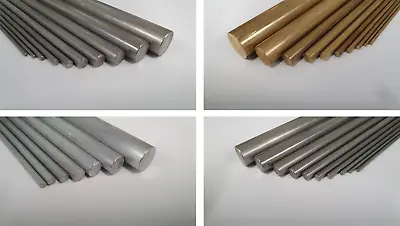 Aluminium Brass Mild Steel Stainless Round Solid Bar 3 4 5 6 8 10 12 15 & 18mm • £3.66