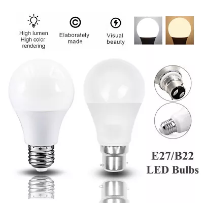 LED Bulbs Light E27/B22 Lamp Energy Saving Cool/Warm White Indoor Globe 1-10X • $5.79