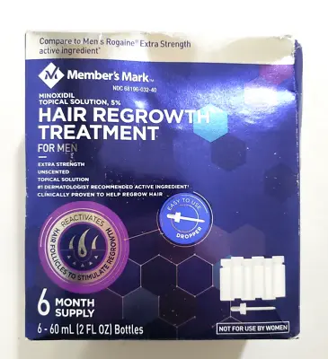 Member's Mark Minoxidil 5% Hair Regrowth Treatment For Men 6 Month Supply • $26.99