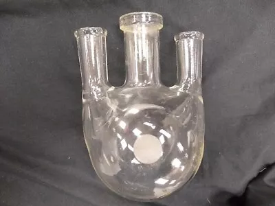 $19.50 • Buy Vintage PYREX Green Label 500 Ml 3 Straight Neck Round Bottom Flask USA    